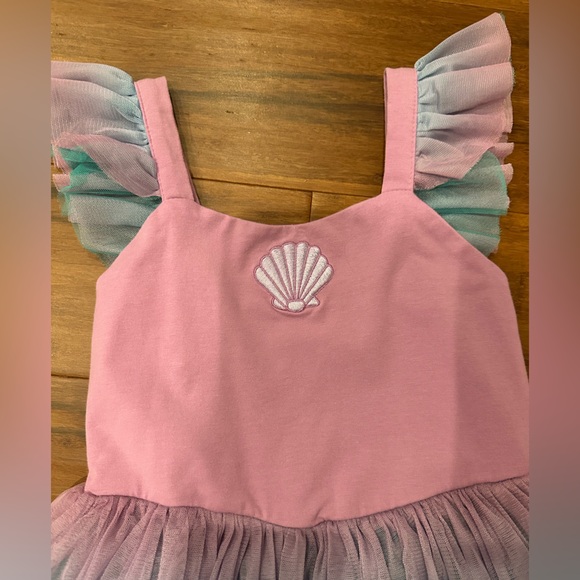 Taylor Joelle Mermaid Ombre Purple and Teal Dress Size 6 - Picture 3 of 4